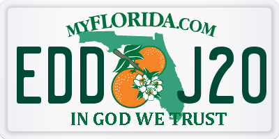 FL license plate EDDJ20
