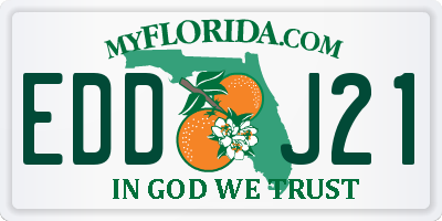 FL license plate EDDJ21