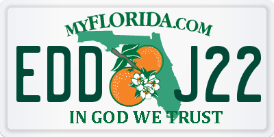FL license plate EDDJ22