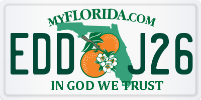 FL license plate EDDJ26