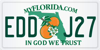 FL license plate EDDJ27