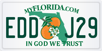 FL license plate EDDJ29