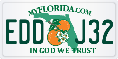 FL license plate EDDJ32