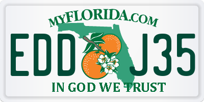 FL license plate EDDJ35