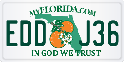 FL license plate EDDJ36