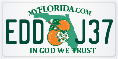 FL license plate EDDJ37