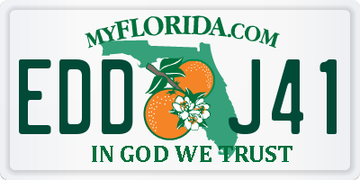 FL license plate EDDJ41