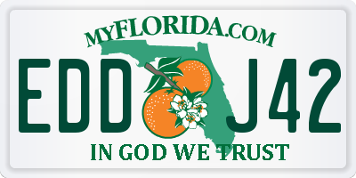 FL license plate EDDJ42