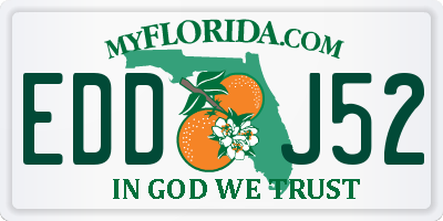 FL license plate EDDJ52