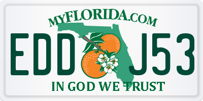 FL license plate EDDJ53