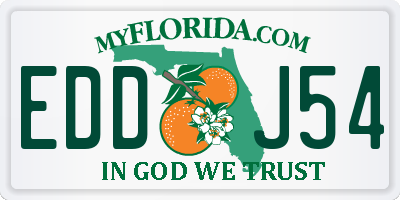 FL license plate EDDJ54