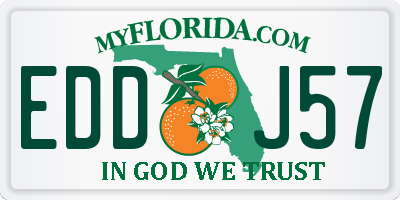 FL license plate EDDJ57