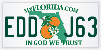 FL license plate EDDJ63