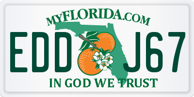 FL license plate EDDJ67