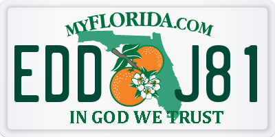 FL license plate EDDJ81
