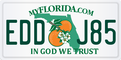 FL license plate EDDJ85