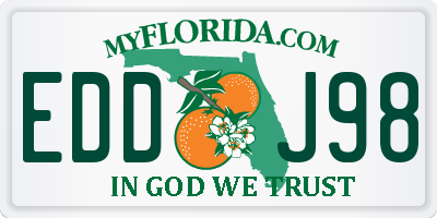 FL license plate EDDJ98