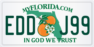 FL license plate EDDJ99