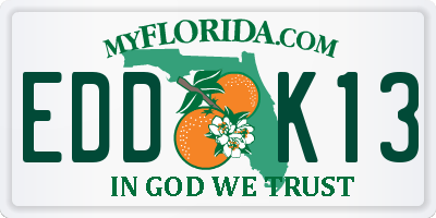 FL license plate EDDK13