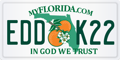 FL license plate EDDK22