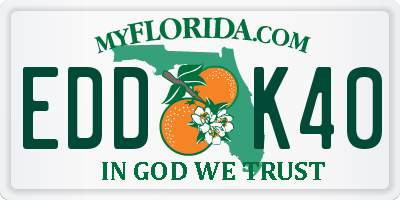 FL license plate EDDK40