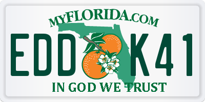 FL license plate EDDK41