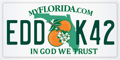 FL license plate EDDK42