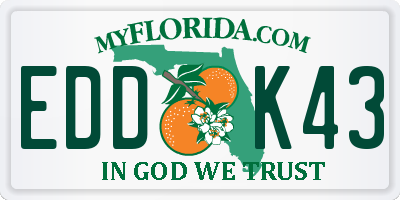 FL license plate EDDK43