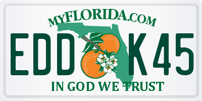 FL license plate EDDK45