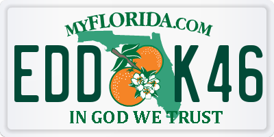 FL license plate EDDK46