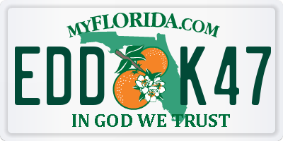 FL license plate EDDK47