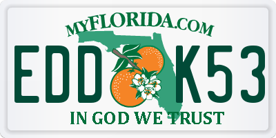 FL license plate EDDK53