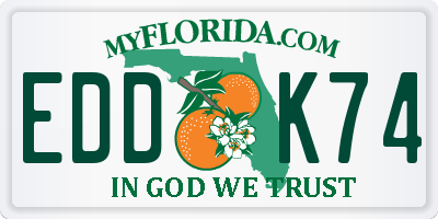 FL license plate EDDK74