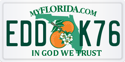 FL license plate EDDK76