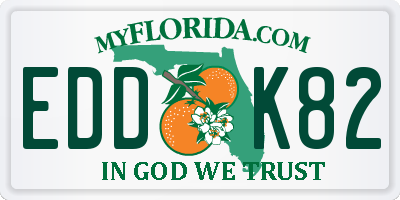 FL license plate EDDK82