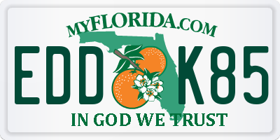 FL license plate EDDK85