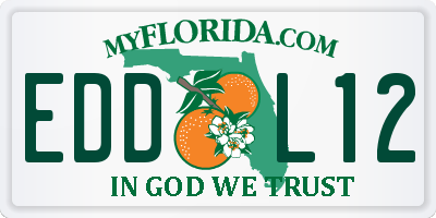 FL license plate EDDL12