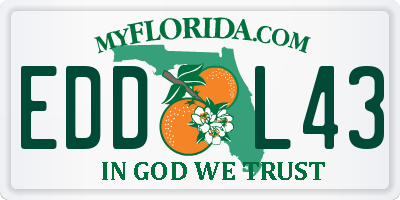 FL license plate EDDL43