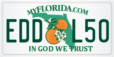 FL license plate EDDL50