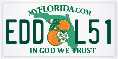 FL license plate EDDL51