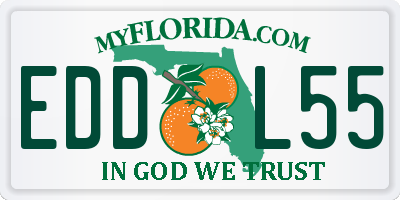 FL license plate EDDL55