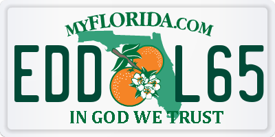 FL license plate EDDL65
