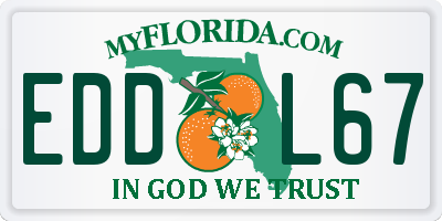 FL license plate EDDL67