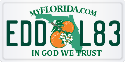 FL license plate EDDL83