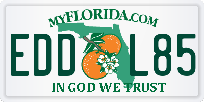 FL license plate EDDL85