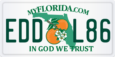 FL license plate EDDL86