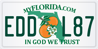 FL license plate EDDL87