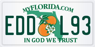 FL license plate EDDL93