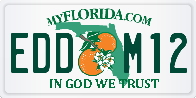 FL license plate EDDM12