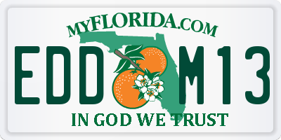 FL license plate EDDM13